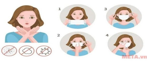 Đeo khẩu trang y tế đúng cách