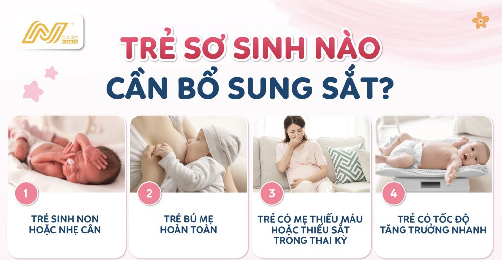 Trẻ sơ sinh nào cần bổ sung Sắt?